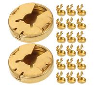 Lurrose 20 Pièces Boutons de Manchette en Cuivre pour Hommes, Finition Lustrée, Design Rond Simple pour Création Artisanale et Tenue de Mariage Classique