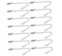 Lurrose 20 pièces Bracelets Extenseurs DIY Acier Inoxydable Lot pour Bijoux Rallonge pour Colliers Bracelets et Chevilles Accessoires Pratiques pour Artisanales