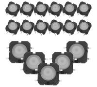 Lurrose 20 Pièces Interrupteur Tactile Étanche Mini, Bouton-poussoir Électrique Étanche en Silicone et Plastique Noir, Montage Pcb, pour Appareils Électroniques et Cuisines
