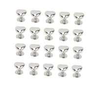 Lurrose 20 Pièces Ornement De à Chaussures Spots Goujons Avec Base Vissée Coeur Rivets Clous D'or Rivets D'artisanat De Rivets En Forme De Coeur Rivets De Bourse Rivets Goujons