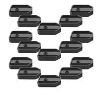 Lurrose 20 Pièces Support Antidérapant en Plastique Noir pour Mini PC Bureautique Design Antidérapant, pour Organisation de Bureau