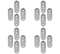 Lurrose 20 Pièces Support Extrémité de Tringle de Penderie en Alliage de Zinc Argenté avec 3 Trous et Vis pour Organisation Facile des Étagères et Cintres à Domicile