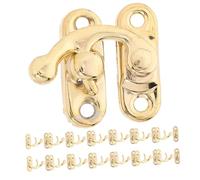 Lurrose 20 Pièces Vintage Iron Box Latches For Diy Crafts Retro Small Cabinet Lock Hooks Durable Left Handed Hasps For Wooden Jewelry Boxes And Cases
