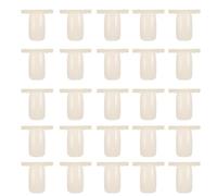 Lurrose 200 Pièces Anneau de Présentation en Plastique Beige pour Nail Art, Outil de Pratique Ergonomique et Compact pour Salon ou Diy, Anneaux D'échantillons de Vernis à Ongles