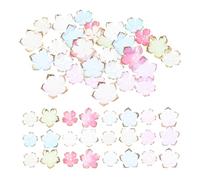 Lurrose 200 Pièces Perles Acryliques Fleurs Dégradé avec Bord Doré Séparateurs Pétales pour Bijoux DIY Embouts Floraux pour Bracelets Colliers et Boucles Oreilles Accessoires Artisanaux