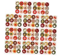 Lurrose 20Feuilles Autocollants de Noël Décoratifs Gommettes pour Sacs à Bonbons et Autocollants de Scellement Festifs pour Enveloppes et Boîtes
