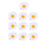 Lurrose 20pcs Pinces à Cheveux Marguerite Blanches en Tissu, Tenue et Faciles à Clipser, Accessoires Élégants pour Cheveux de Femmes et Filles, pour Rendez-fêtes