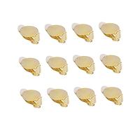 Lurrose 20pièces Clips Boucles Oreilles Ronds Doré Convertisseurs Plat Pour Oreilles Non Percées Accessoires Pour Création De Bijoux Diy