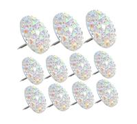 Lurrose 20pièces Épingles à Rhinestones Punaises Décoratives Multifonctionnelles pour Tableau Liège Accessoires De Bureau Et Décoration Murale