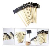 Lurrose 20pièces Mini Tableaux Noirs Bois Pour Plantes Décorations Diy Avec Pics Tableau Tableaux à Craie Réutilisables Pour Messages Bureau Jardin