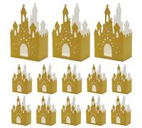 Lurrose 22 boîtes à dragées sur le thème du château de princesse - Boîtes en papier pour bonbons et friandises, idéales pour un mariage ou un anniversaire - Décorations de fête médiévales pour