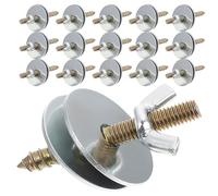 Lurrose 24 Ensembles Kit de Vis pour Cages Oiseaux Boulons Métalliques avec Rondelles Fixation Perchoirs et Plateformes Accessoires de Maintien pour Perroquets et Petits Animaux