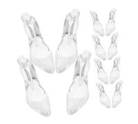 Lurrose 24 Pièces Lot de Pendentifs Talons Hauts Miniatures Acrylique Transparent Ornements Chaussures DIY pour Décoration de Noël Fête Genre et Shower Accessoires Suspendus Robustesse et