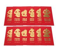 Lurrose 24 Pièces Lot Enveloppes Rouges Année Du Serpent avec Dorure Enveloppes Chinoises Épaisses Résistantes pour Nouvel An Lunaire Décoration Festive