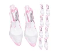 Lurrose 24 Pièces Pendentifs Chaussures à Talons Hauts Acrylique Transparent Décorations Suspendues DIY pour Fête Prénatale Ornements pour Sapin de Noël et Décorations de Fête
