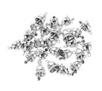 Lurrose 25 Pièces Vintage Alloy Craft Bells Pendants Small Rustic Metal Jingle Charms For DIY Jewelry Making Wind Chimes And Pet Collar Accessories