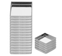 Lurrose 26mm 20pcs Empty Metal Pans Square Shape for Eyeshadow and Blush DIY Palette with Space-saving Design for Hobbyists