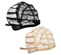 Lurrose 2pcs Bonnets en Filet pour Perruques en Dentelle, Pratiques et Confortables, Réglables pour Différentes Occasions, Accessoires Coiffure Indispensables