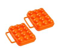 Lurrose 2pièces Boîte à Œufs de Voyage avec Compartiments Conception Antichoc Empilable pour Camping et Pique-