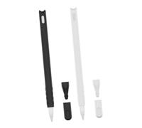 Lurrose 2pièces Étui Gel De Silice pour Pencil Génération Forme De Tête De Chat Lot de Noir Et Blanc