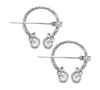 Lurrose 2pièces Fermoir De Ceinture Métal Broche Viking Pinces à Châle Pince à Cape Fermoir De Cape à Boucle Pour Femme Épingle à Foulard Gothique Antique