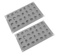Lurrose 2pièces Moules à Chocolat Silicone Cavités Forme de Galets Antiadhésifs pour Bonbons Glaçons et Desserts de Pâtisserie