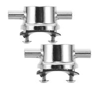 Lurrose 2pièces Snare Drum Lugs Double-sided Metal Hardware For Snare Tom Bass Drums For Percussion Instruments And Battery Parts