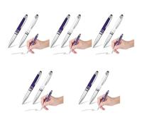 Lurrose 2pièces Stylo à Bille avec Pointe Stylet Tactile Lampe LED Intégrée Outil Écriture Multifonctionnel pour Bureau Et Études