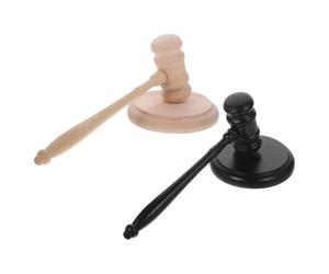 Lurrose 2set Maillet de Juge en Bois Bloc Sonore pour Bureau | Décor de Bureau, Usage en Audience et Prise de Parole, Son Clair, Aspect Élégant