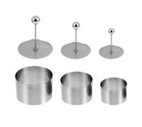Lurrose 3 ensembles Moules Inox Ronds pour Plats Froids Set de Cercles pour Cuisine Résistants et Faciles à Nettoyer Ustensiles pour Dressage Précis