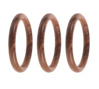 Lurrose 3 Pièces Bracelet Jonc en Bois Boho Géométrique, Finition | Texture Bois Authentique, Bords Arrondis, Usage Quotidien, pour Femmes et Hommes, Style Vintage