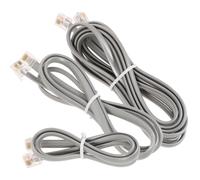 Lurrose 3 pièces Câble Téléphonique Plat PC pour Téléphone Fixe Connecteur Résistant Corrosion et Basse Température Transmission Audio Fluide