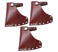 Lurrose 3 Pièces Couverture De Protection De La Manchon De Protection Couverture De Multifonctionnel Lourd Accessoires De Camping Hachette avec Étui Peau De Vache Brun