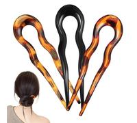 Lurrose 3 Pièces Épingle Française Accessoires Coiffure en Pc U Vintage pour Chignon Structure Solide, pour Mariages et Usage Quotidien