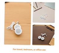 Lurrose 3 Pièces Mini Haut-Parleur Stéréo Portable avec Prise Jack pour Oreiller Haut-Parleur Filaire pour Sommeil et Détente Maison Bureau Voyage et Extérieur Blanc