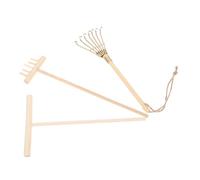 Lurrose 3 pièces Miniature Zen Garden Rakes Set Small Bamboo Table Tools for Delicate Art Lightweight and Portable Rustic Craft Accessories for Meditation and Home Decor