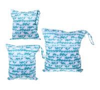 Lurrose 3 Pièces Pochette de Rangement pour Couches Bébé Étanche | Tissu Tpu Respirant, Fermeture Zippée Poignée, Usage Maison ou Dépôt Crèche, pour Coussinets