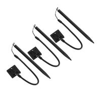 Lurrose 3 Pièces Stylet pour Écran Résistif Stylo pour Enfants Stylet pour Tablette D'écriture Fournitures De Dessin pour Enfants Support De Tablette Porte-Stylo Tube en Aluminium Noir