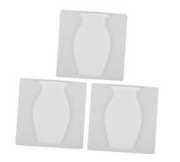 Lurrose 3 Pièces Vase Mural Support De Fleurs Séchées Pot à Fleurs Suspendu White