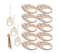 Lurrose 30 Anneaux de Serviette en Bois à Décorer, Forme Œuf de Pâques, Lot de 30 Pièces, Décorations de Table Créatives pour Fêtes de Printemps et Repas de Famille