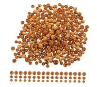 Lurrose 300 pièces Perles Rondes Striées pour DIY Bracelets et Fabrication de Bijoux de Chaque