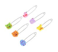 Lurrose 30pièces Épingles De Sécurité Plastique Pour Bébés Épingles à Ajustable Avec Tête Animal Pour Couches Et Vêtements Des Nourrissons