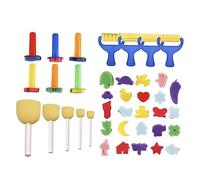 Lurrose 39 1 Rouleaux De Peinture Texturés Pochoir Brosse Pochoir Éponge Pochoir Rouleau Mousse Pinceaux Texture Rouleau Peinture Brosse Costumes pour Enfants Enfant Glande Manche