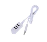 Lurrose 3a Hub USB Rallonge Extensible Chargeur Compact Polyvalent pour Pc Et Appareils Blanc
