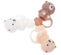 Lurrose 3pcs Silicone Straw Sleeves en Silicone Réutilisable avec Couvercle Étanche Anti-éclaboussures pour Pailles Large 12mm, Protection Portable pour Fêtes et Usage Quotidien