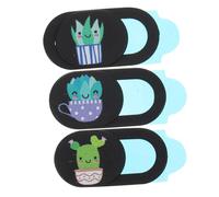 Lurrose 3pièces Cache-Objectif De Webcam Bande Dessinée Couvercle Webcam Coulissant Ultra Fin Protection Motif Cactus pour Ordinateur Portable Et Tablette