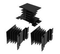 Lurrose 3pièces Relais Statique SSR avec Ailette De Dissipateur Thermique Bloc De Refroidissement Compact pour Projets De Bricolage Et Contrôle Industriel