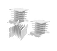 Lurrose 3pièces Relais Statique SSR Dissipateur Thermique Aluminium Bloc Ailettes De Refroidissement Compact pour Alimentation Et Appareils Électroménagers