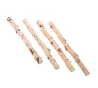 Lurrose 4 bûches de bouleau naturel - Branches de bouleau brutes pour décoration et loisirs créatifs - 3 cm de diamètre x 40 cm de long - Bois de chauffage pour foyer extérieur et compositions de