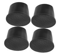 Lurrose 4 Pièces Couverture de Pied de Chaise antidérapant Glisse Non Patin Meuble roulettes pour Meubles roulettes de Meubles pour Chaise butée de Roue Caoutchouc Black